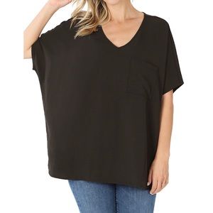Oversized woven airflow top